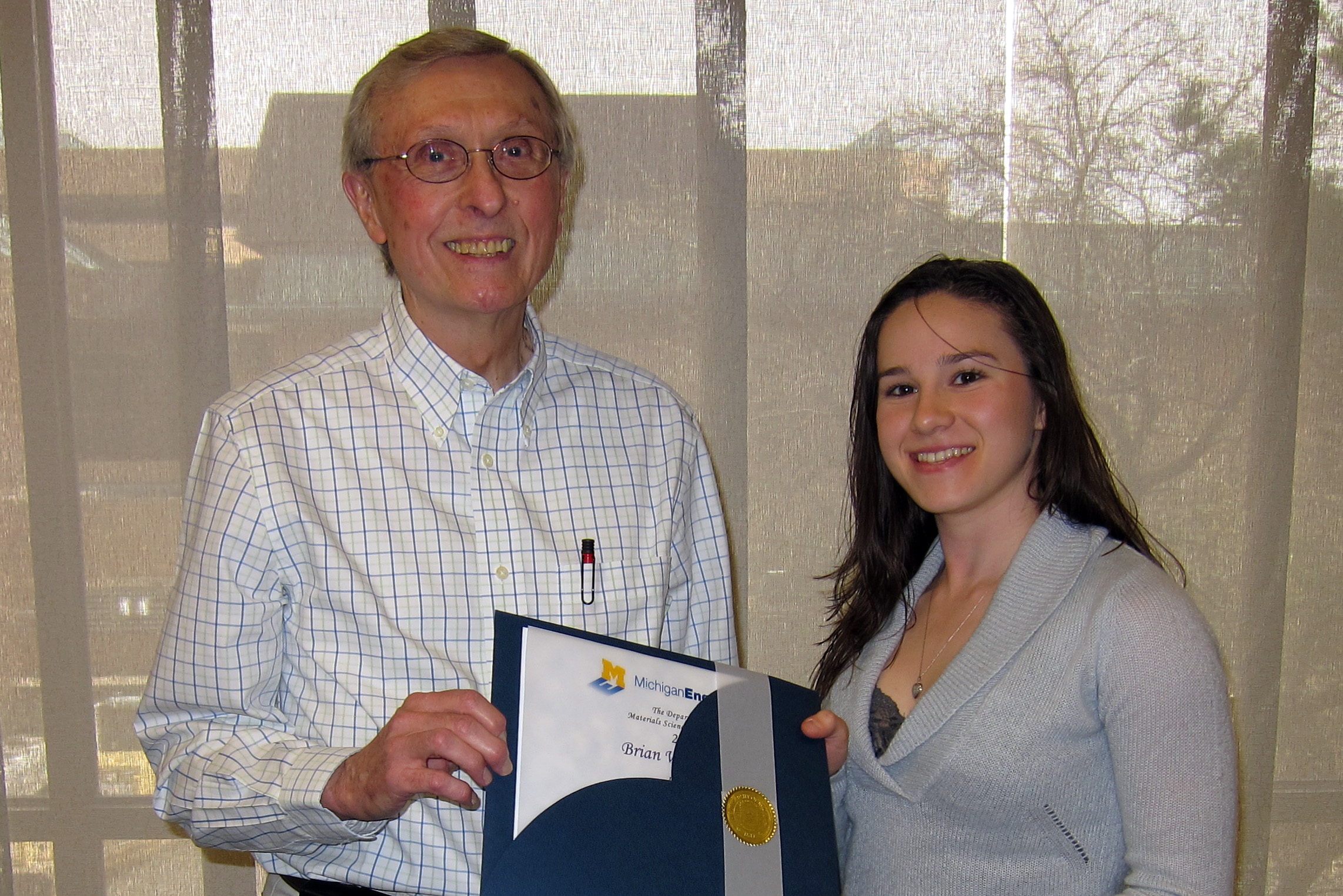 Brian Worth Prize Winner