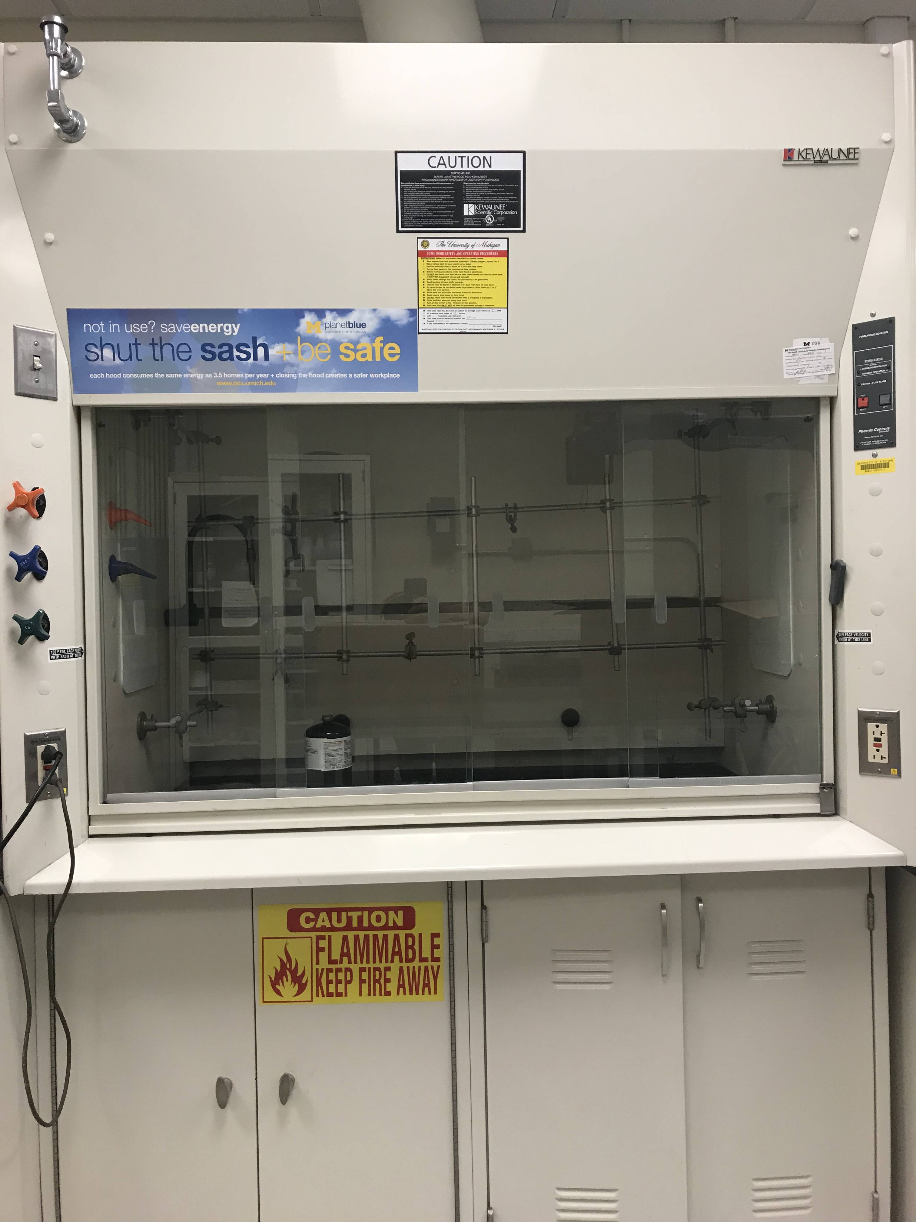 Kewaunee Fume Hood (Phoenix control) — UMich MSE